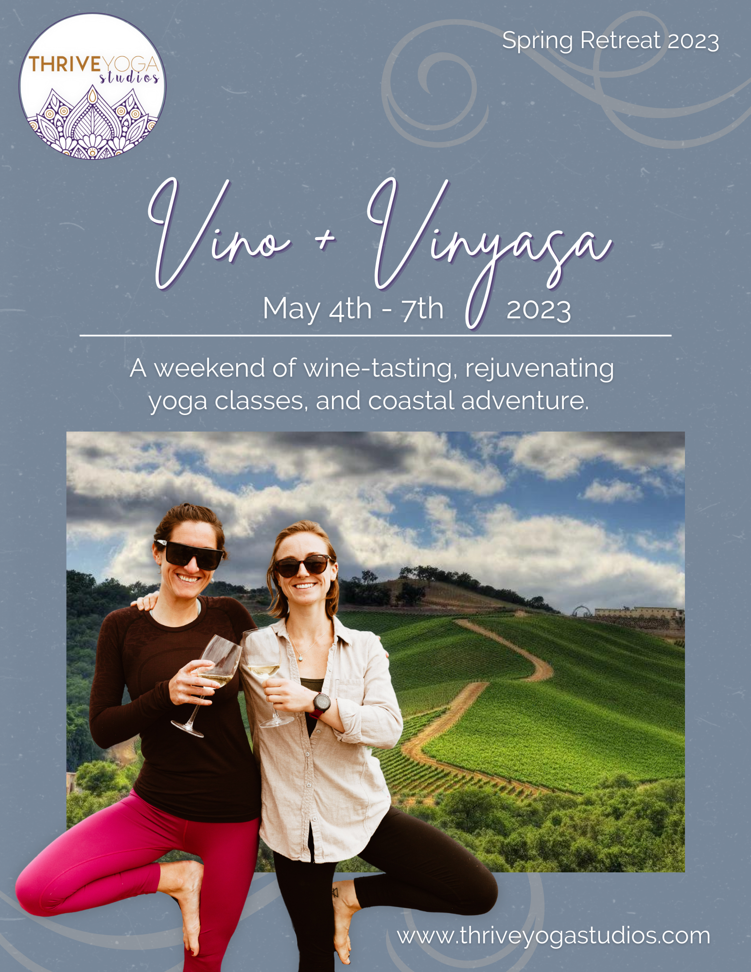 Vino + Vinyasa Yoga Retreat – May 2023
