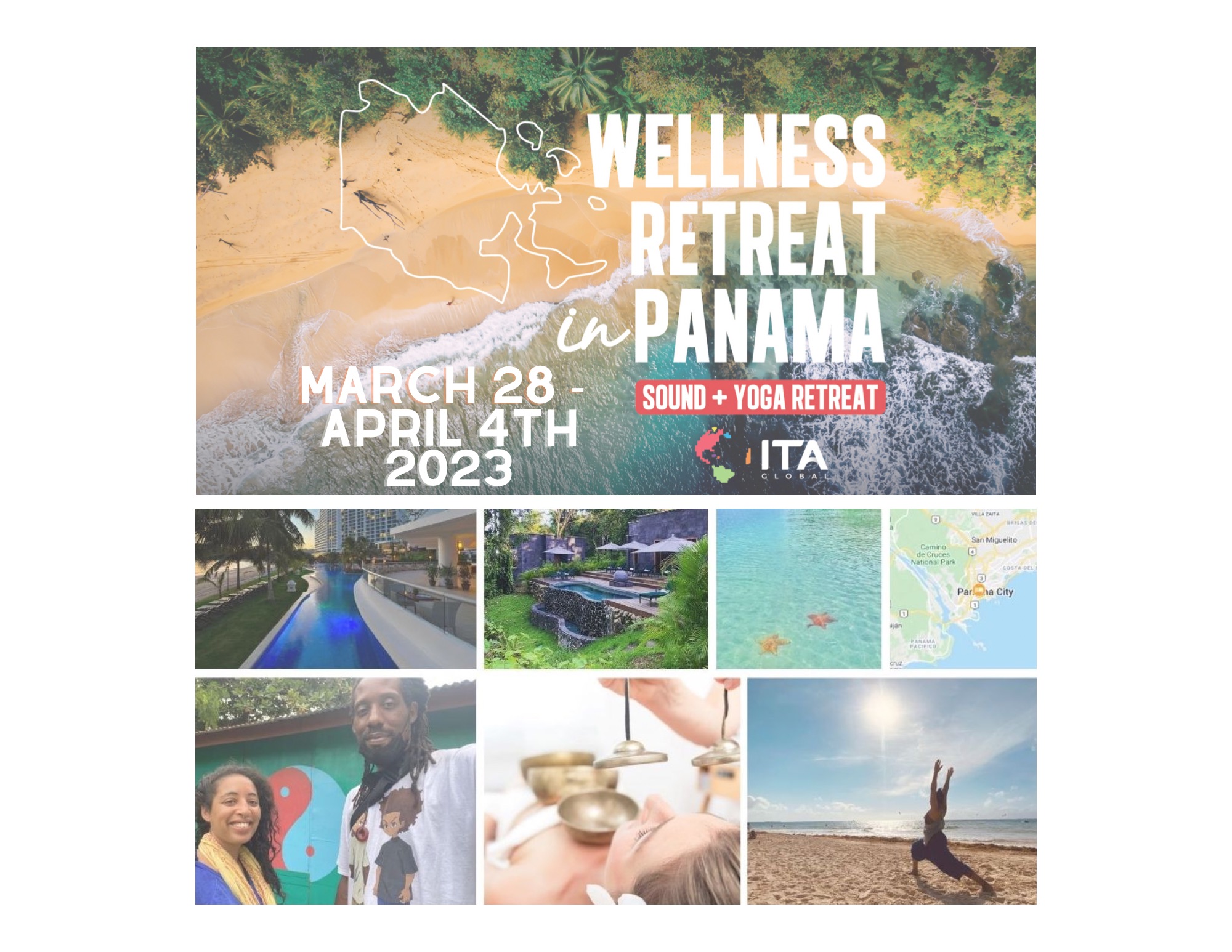 Wellness Retreat in Panama with Yoga + Sound MARCH 2023 w/ Sara + Drew