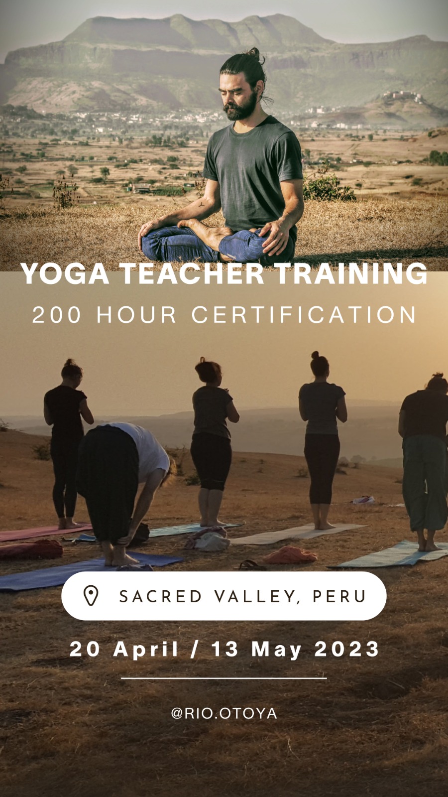 200h Diploma in Yoga Teacher Training – Sacred Valley Peru – April 2023