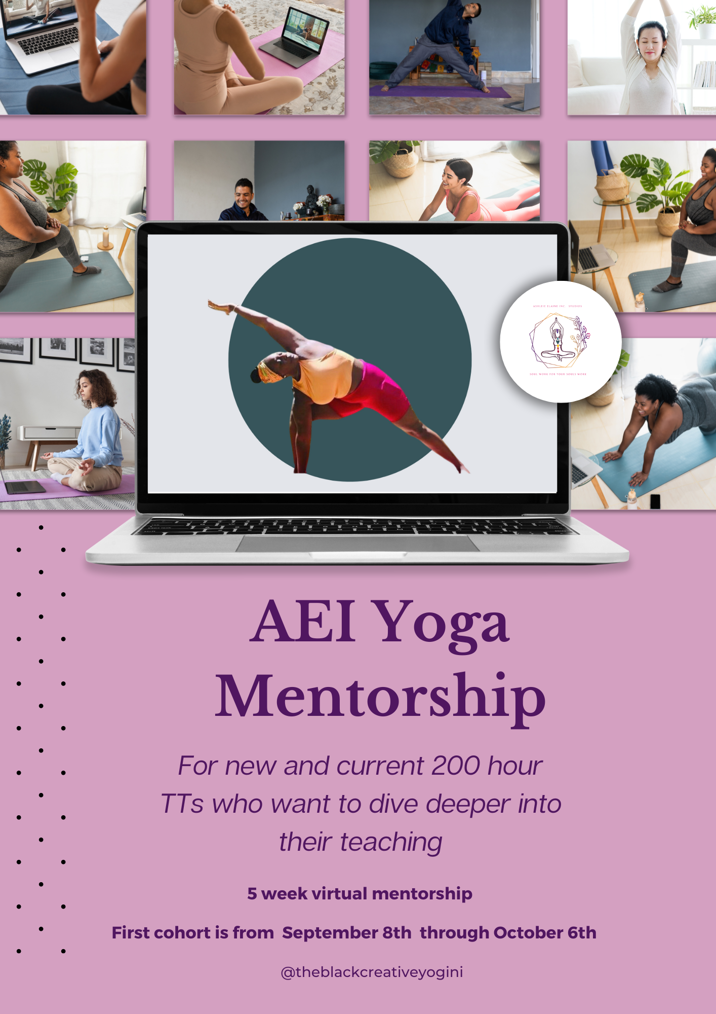 AEI studio’s Yoga Teacher Mentorship Virtual